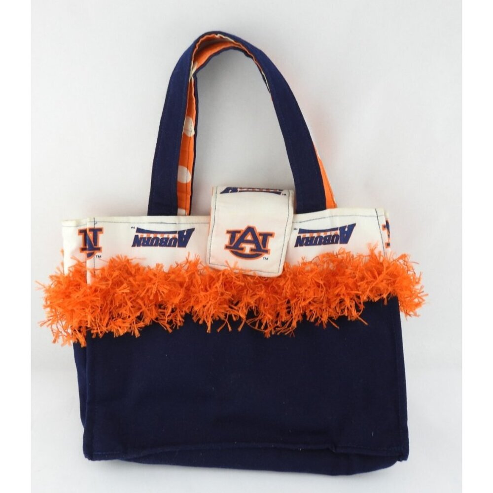 Vintage Y2K Auburn University Tigers Double Strap Purse Handbag Tote
